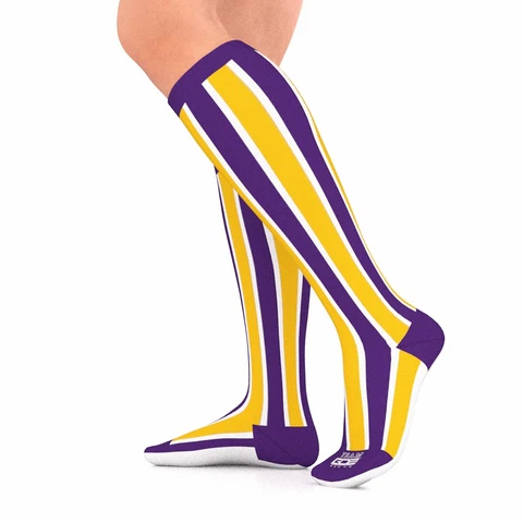 LSU, Vikings, ECU, Lakers Team Fan Sport Compression Socks Unisex MEDIUM Cover
