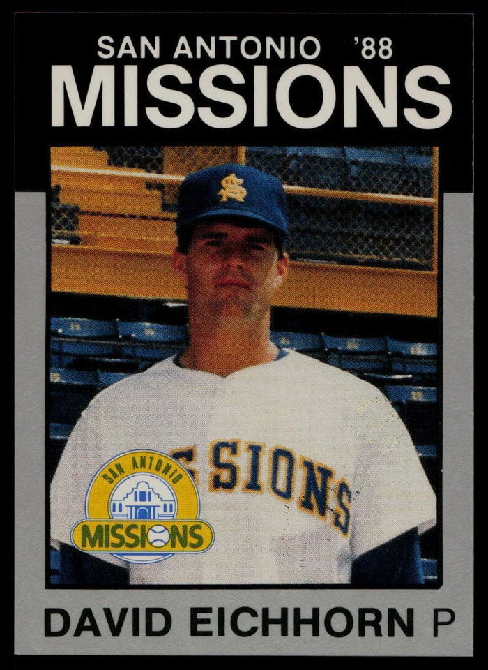 1988 Best Platinum David Eichhorn San Antonio Missions - Image 1 of 2