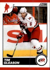 2010-11 Score Carolina Hurricanes Hockey Card #123 Tim Gleason