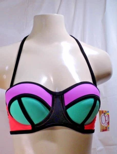 Traje de baño OP Swim Top Colores Bloque Talla M (7-9) Estilo Bralet 103658 NUEVO CON ETIQUETAS NUEVO - Imagen 1 de 10