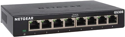 NETGEAR 308 Switch 8 Port v3 Gigabit Ethernet LAN Switch Netzwerk Desktop LAN - Bild 1 von 4