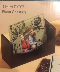 Untersetzer Melannco 4er Pack Reise Inspiriert Foto Untersetzer NEU Holzständer - Bild 1 von 10