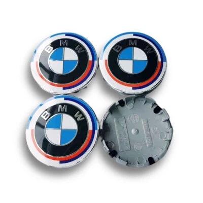 Per BMW 4PCS 68mm 50th Logo Coprimozzi hubcaps wheel center caps Avant 2019 - Image 1 of 4