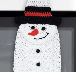 Snowman Towel Set Crochet Kit Christmas Holiday Acrylic Cotton Yarn Makes 2 READ - Picture 1 of 15