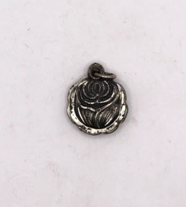Gorgeous Vintage Sterling Rose Slide Holy Medal From Nun's Convent - Picture 1 of 4