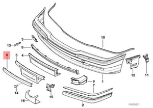 Genuine BMW E38 Saloon Number Plate Strip OEM 51118150492 - Picture 1 of 1