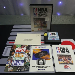 NBA Live 95 (SEGA Genesis, 1995) 100% Complete CIB w/ Manual, Inserts & Reg Card - Picture 1 of 7