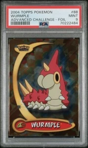 2004 Topps Pokemon Advanced Challenge Wurmple - Foil PSA 9 Mint - Picture 1 of 2
