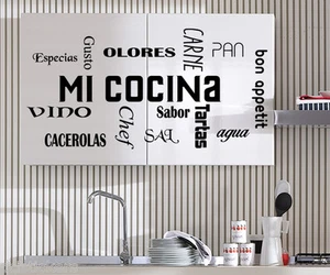 Vinilo decorativo #475# MI COCINA sticker paredes cocina wall pegatinas - Foto 1 di 1