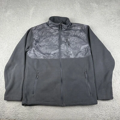 New Balance Jacket Mens Medium Gray Fleece Full Zip Softshell Outdoor Athletic - Image 1 of 4