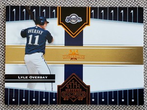 LYLE OVERBAY 2005 Donruss Champions Impressions ORANGE PARALLEL #ED /75 Card #68