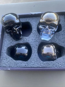 4 calaveras de cristal Rachel Zoe nunca usadas Halloween - Imagen 1 de 5