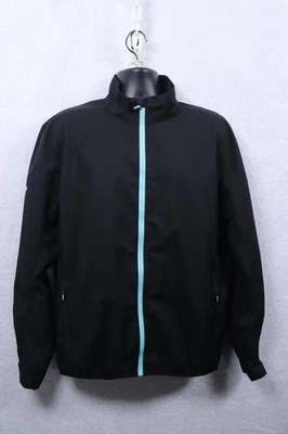 Chaqueta de Lluvia Wilson Ligera Embalable Cremallera Completa Hombres Grande Negra 100% Poliéster Foto 1 de 4