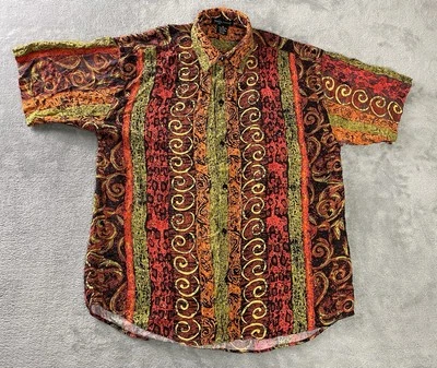 Tulliano Abstract Hawaiian Short Sleeve Shirt Camp 100% Rayon Shirt Men’s M / S - Image 1 of 4