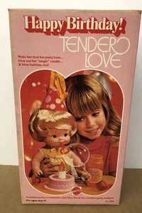 VTG Mattel 1975 Happy Birthday Tender Love Baby Doll in Box NIB NEVER OUT OF BOX - Picture 1 of 7