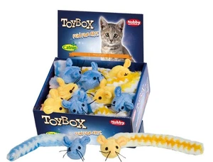 NOBBY  Plüsch Maus, gelb od. blau, 30 cm - Imagen 1 de 2