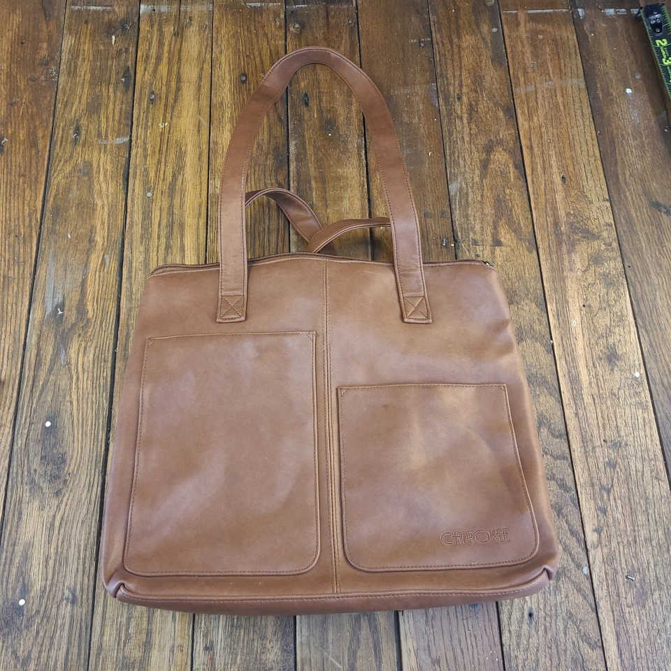 Bolso de mano grande Cherokee marrón con cremallera Foto 1 de 4