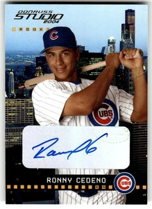 Ronny Cedeno 2004 Donruss Studio Rookie Auto #d/766 Cubs #202 - Foto 1 di 2