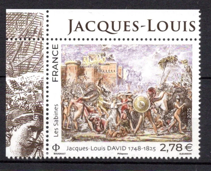 France 2025, paintings & art, Jacques-Louis David, XF MNH - Image 1 of 1