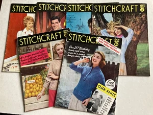 6 x Vintage 'Stitchcraft Magazines' from 1953/1957/1958/1959 - Picture 1 of 4
