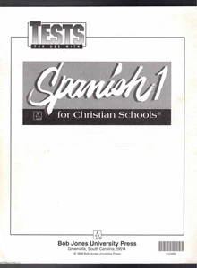 Tests for use with Spanish 1 for Christian Schools BJU Press - Picture 1 of 1