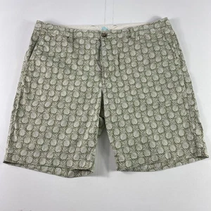 Tommy Bahama Shorts Mens 40 Green Pineapple Print Casual Stretch Flat Front - Picture 1 of 12