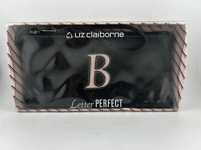Liz Claiborne imitación cuero cremallera alrededor con monograma "B" ~ letra perfecta Foto 1 de 4