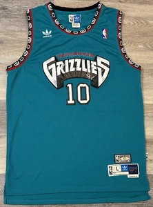 Maglia basket Vancouver Grizzlies Mike Bibby Adidas NBA da uomo taglia Large verde acqua - Foto 1 di 3