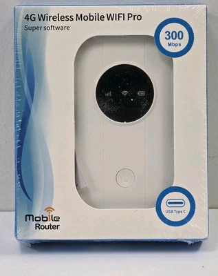 4G Wireless Mobile Pocket Router-WIFI Pro-300 MBPS- USB Type C New Sealed Box  - Image 1 of 2