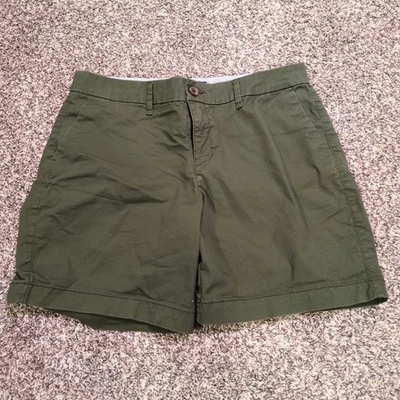 Old Navy Everyday Shorts Women’s 4 Green Mid Rise Chino Cotton Stretch Casual - Image 1 of 3