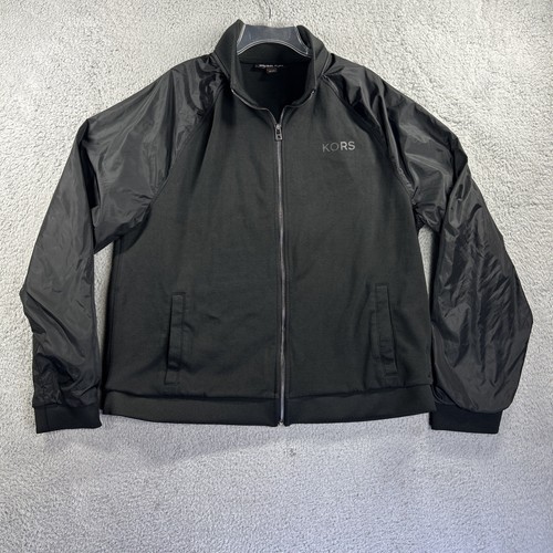 Giacca a vento Michael Kors uomo XXL nera full zip cappotto leggero