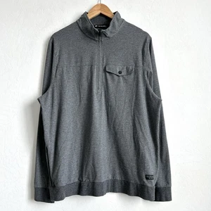 Travis Mathew Sweater Large Pullover Half Zip Golf Flap Pocket Stretch Gray - Picture 1 of 10