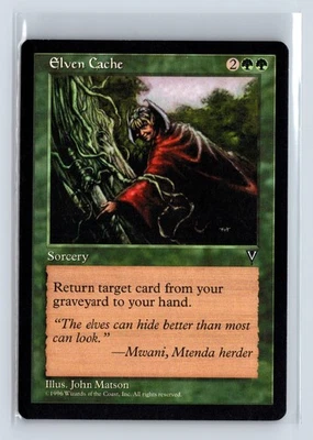 (4x) ELVEN CACHE – MTG Magic the Gathering Card – Visions – Common - Image 1 of 4