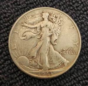 1943 P Walking Liberty Half Dollar zirkuliert/ungraded kostenloser Versand - Bild 1 von 11