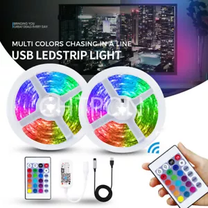 5V RGB Led Strip USB 60Led/M 2835 SMD Flexible Led Tape +24Key 3Key Wifi Control - Picture 1 of 10