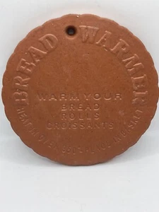 Vintage 1980 Terracotta Round Bread Warmer: Pottery Clay - Picture 1 of 4