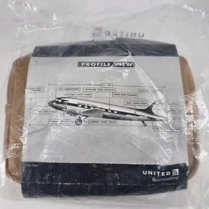 Vintage United Airlines Bus First Class Amenity Reiseset Kuhstall versiegelt LESEN - Bild 1 von 6