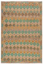 Kelim Afghan Handgewebter Orientteppich  295x204 cm-Nomadic,kilim,Carpet,Braun