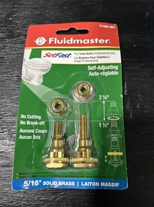 (2-Pk) Fluidmaster SetFast Self Adjusting Toilet Bolts Brass 7110A-001 - Picture 1 of 2