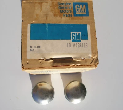 NOS GM 539153 1963-1968 Corvette Camaro Chevelle Wheel Bearing Grease Cap Pair - Image 1 of 4