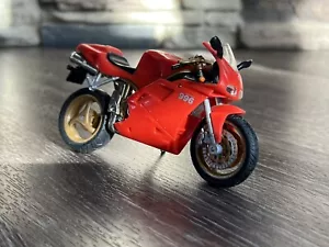 Hot Wheels Scala 1/18 Ducati 996 Desmoquattro Superbike Diecast Moto Giocattolo - Foto 1 di 10