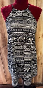 Forever 21 Size Small/P Elephant Print Dress Good Conditon Pre Owned - Picture 1 of 10