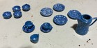 Dollhouse Miniature Blue Enamelware Dishes Cookware