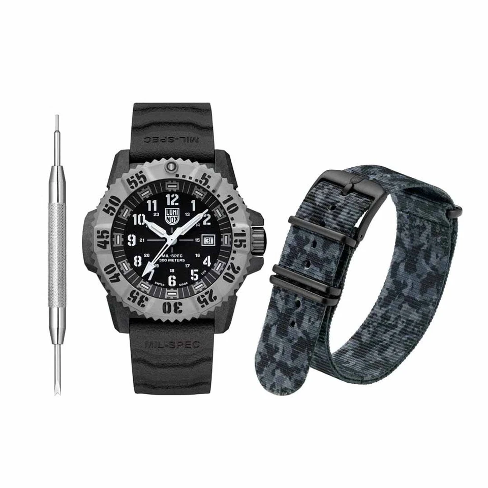 Luminox Wristwatch 3350 Series 5531 with Box Black Dial Stainless Case 46mm