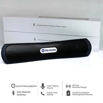Portable Bluetooth Wireless Speaker Built In Radio and MicroSD reader BLACK - Image 1 of 4
