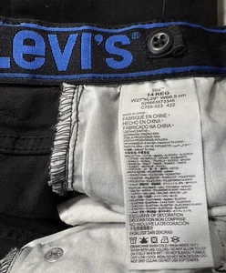 Levi's Jeans Boys 14 Black 502 Regular Fit Tapered Leg 27x29 - Picture 1 of 12