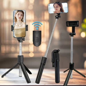 Selfie Stick Bluetooth Remote Tripod Mobile Phone Holder Stand Universal 360° - Picture 1 of 12