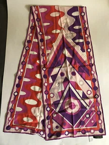GORGEOUS- EMILLIO PUCCI SILK SCARF Made in Italy- Oblong 61" x 12 3/4" - Picture 1 of 8