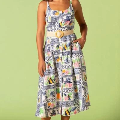 Tory Richard NWT size 4 Island collective Kalone‎ midi dress - Image 1 of 4