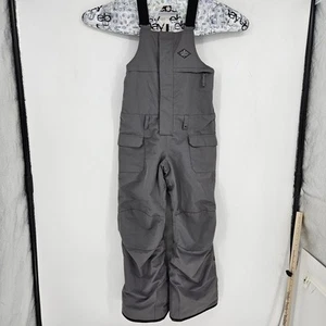 686 Bib Snowpants Youth Boys Large Snowboard Ski Snow Gray Overalls Infidry - Picture 1 of 13